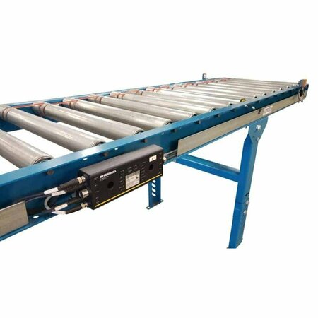 Ultimation 24V Powered MDR Conveyor, 24inW x 10'L, 2 Zone, 4.5in Centers, Interroll MDR19-21-4.5-10-2-IN